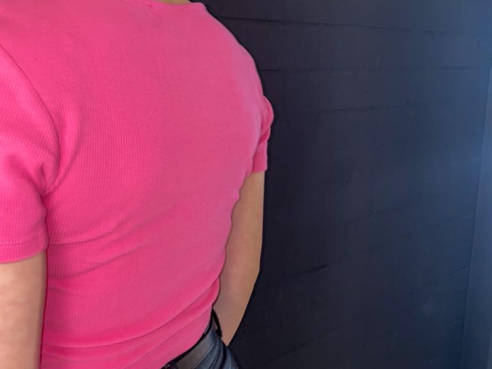 Zara crop top roze