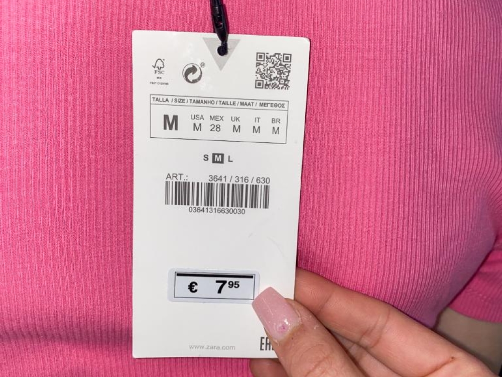 Zara crop top roze